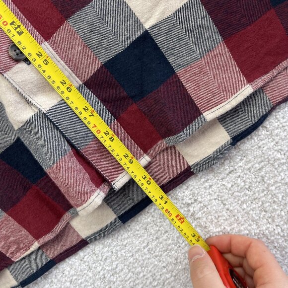 Lindbergh Shirt Mens L Red Flannel Plaid Long Sleeve Western Outdoors Button Up - Picture 7 of 12